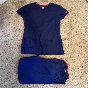 NAVY HIGH WAISTED DICKIES SCRUB SET SIZE S